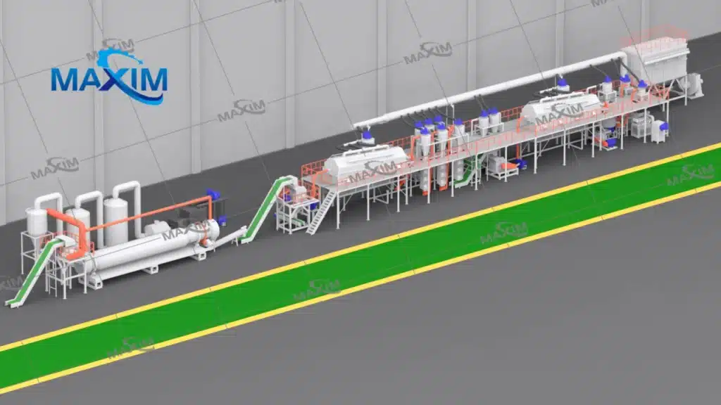 battery crushing and separation system