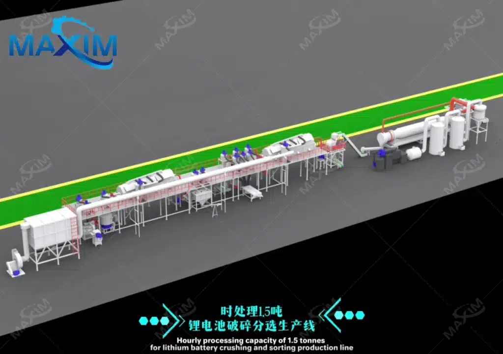 battery recycling crushing and sorting