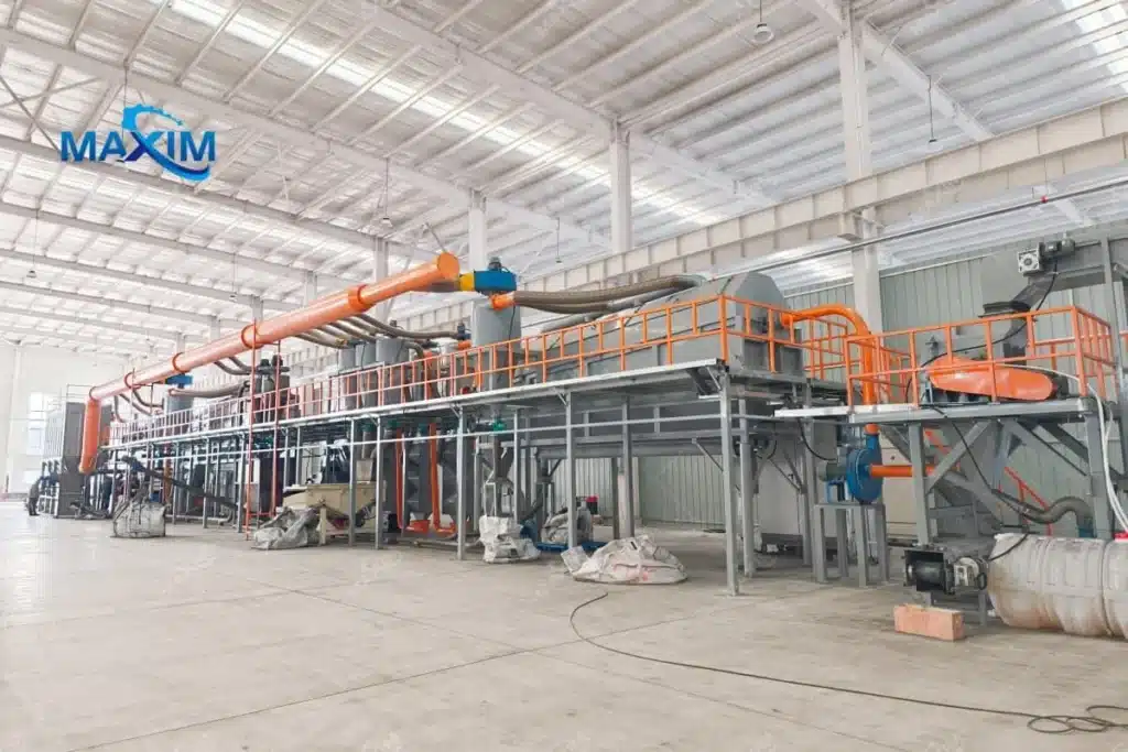 recylcing batteries process line