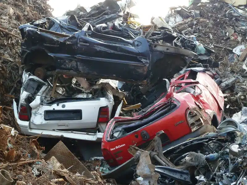 Aluminum scrap crushing used vehicle