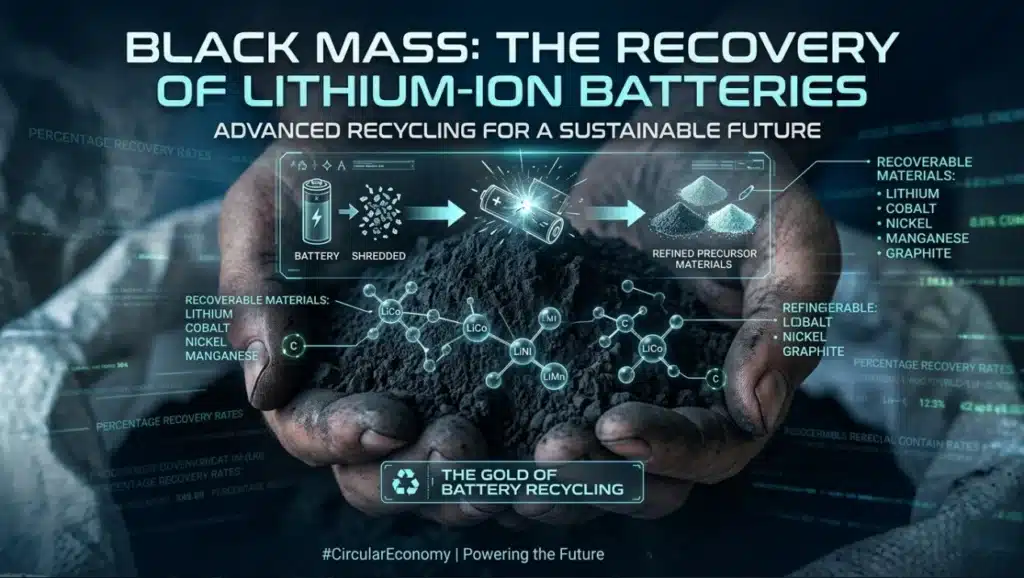 Recovering Lithium from End-of-Life Batteries black-mass