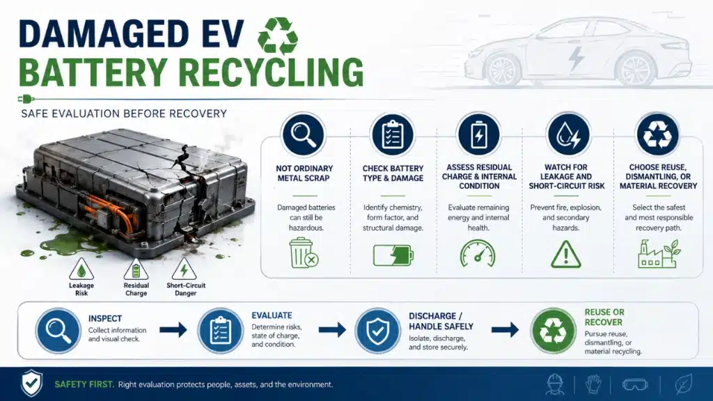 How Electric Car Battery Recycling Handles Damaged EV Batteries